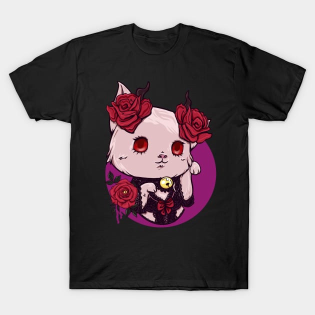 Sexy Gothic Cat T-Shirt by eimmonsta